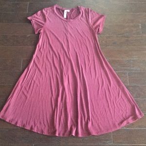 Alya Small Maroon Super Soft T-shirt Dress